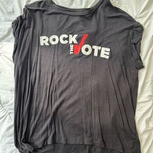 Gray 'Rock the Vote' T-Shirt